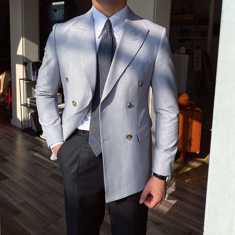 Casual Business All-match Double Breasted Suit Jacket